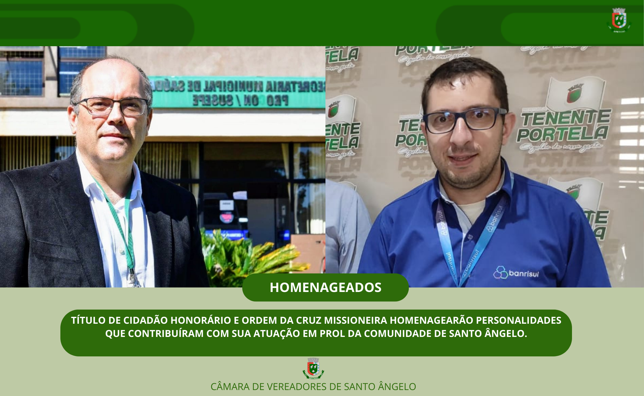 Câmara de Vereadores fará homenagens na próxima segunda-feira