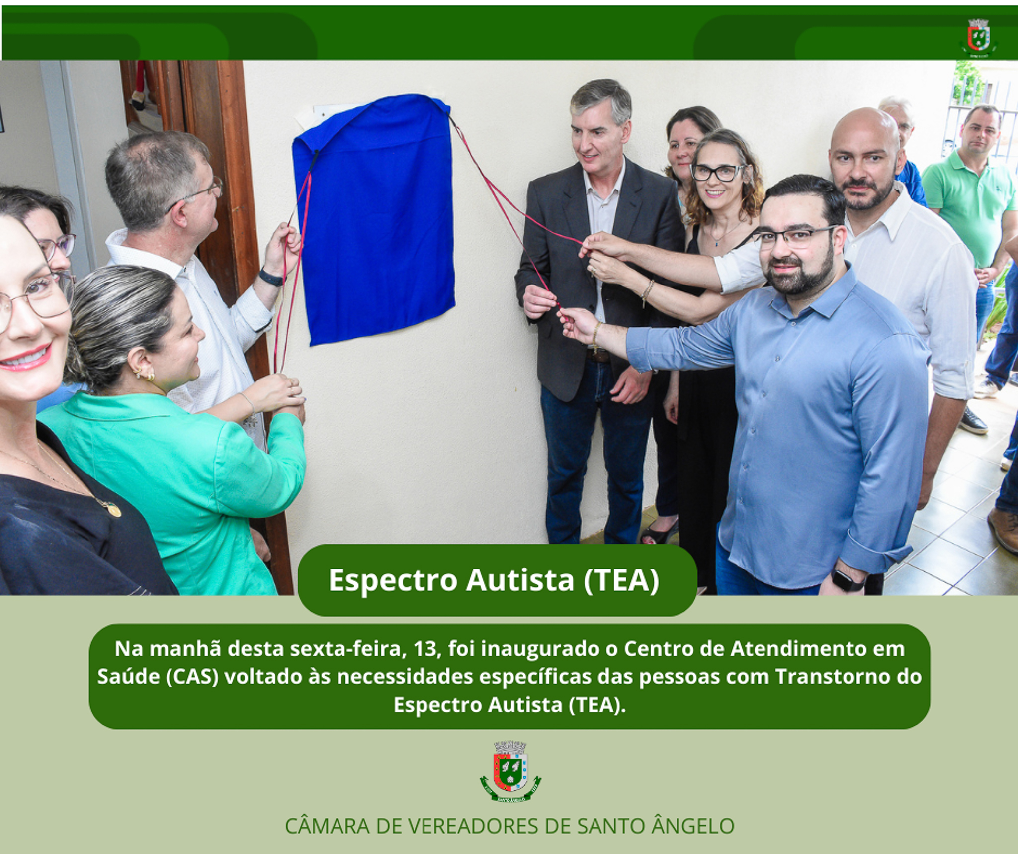  Inaugurado o Centro de Atendimento em Saúde (CAS) voltado às necessidades das pessoas com Transtorno do Espectro Autista (TEA)