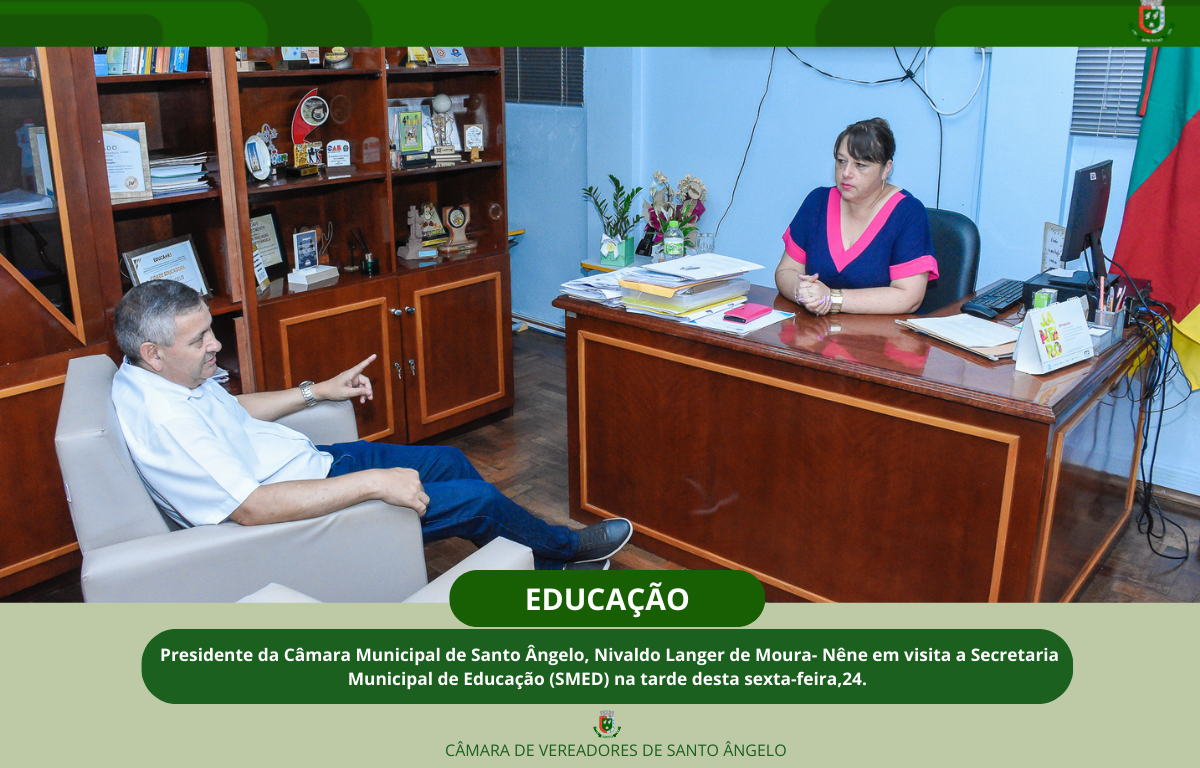 Chefe do Legislativo realiza visita a Secretaria Municipal de Educação