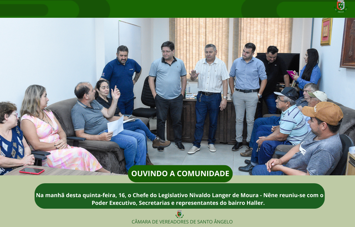 Presidente do Legislativo Nivaldo Langer de Moura- Nêne promove reunião com moradores do bairro Haller