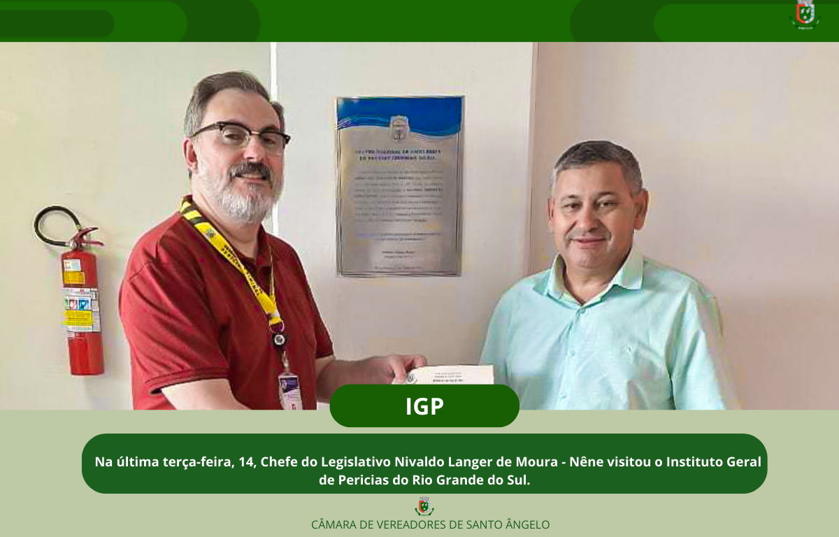 Presidente do Legislativo visita o Instituto Geral de Perícias (IGP) na Capital do Estado