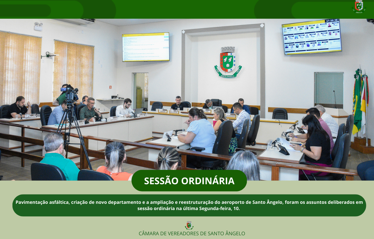 Aprovados em Sessão Ordinária um projeto de lei 3 pedidos de informações 3 requerimentos e uma moção