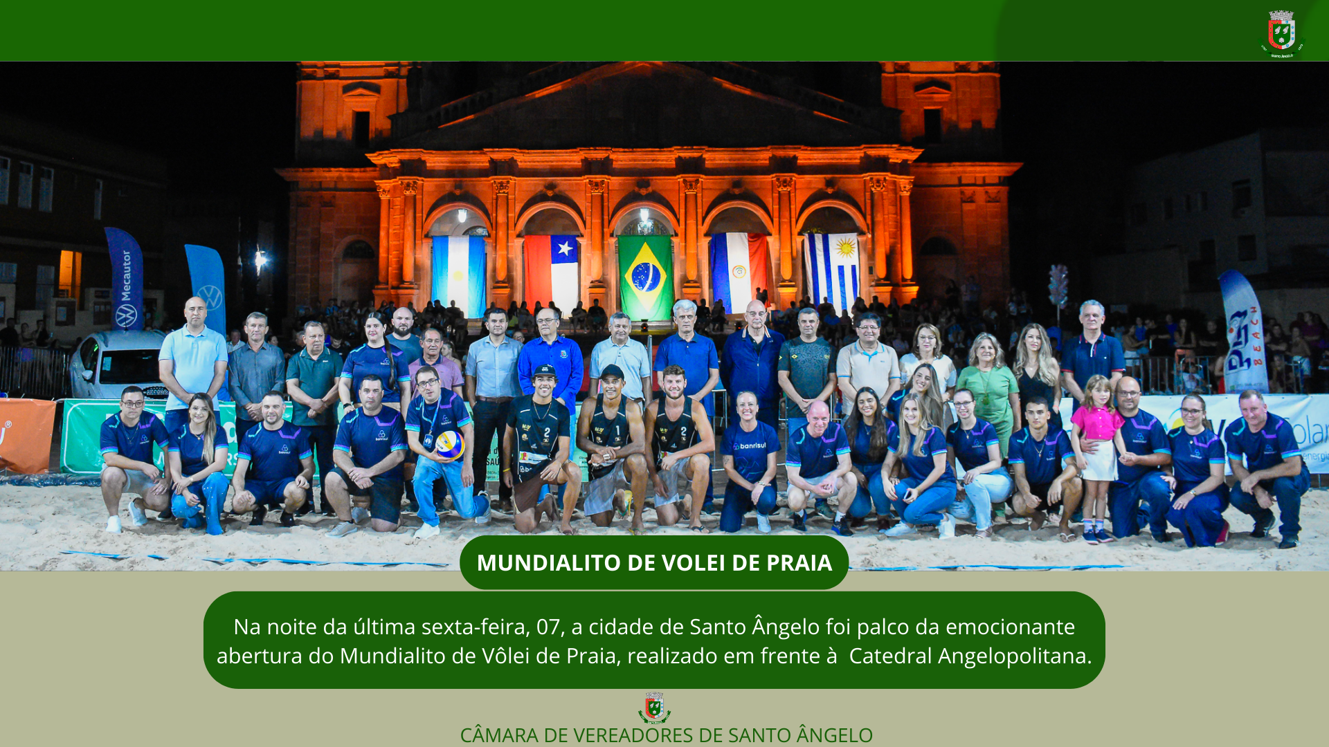 Legislativo Municipal prestigia a abertura do Mundialito de Vôlei de Praia