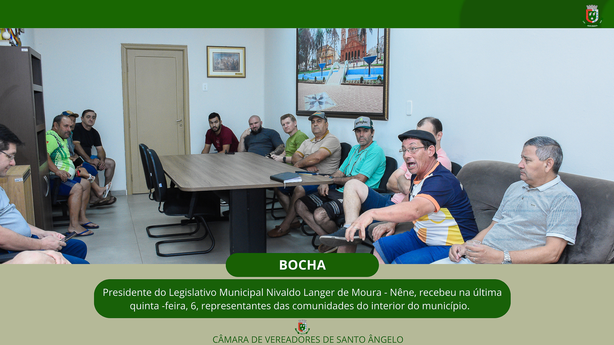 Comunidades do Interior visitam o legislativo para tratar do Campeonato Municipal de bocha