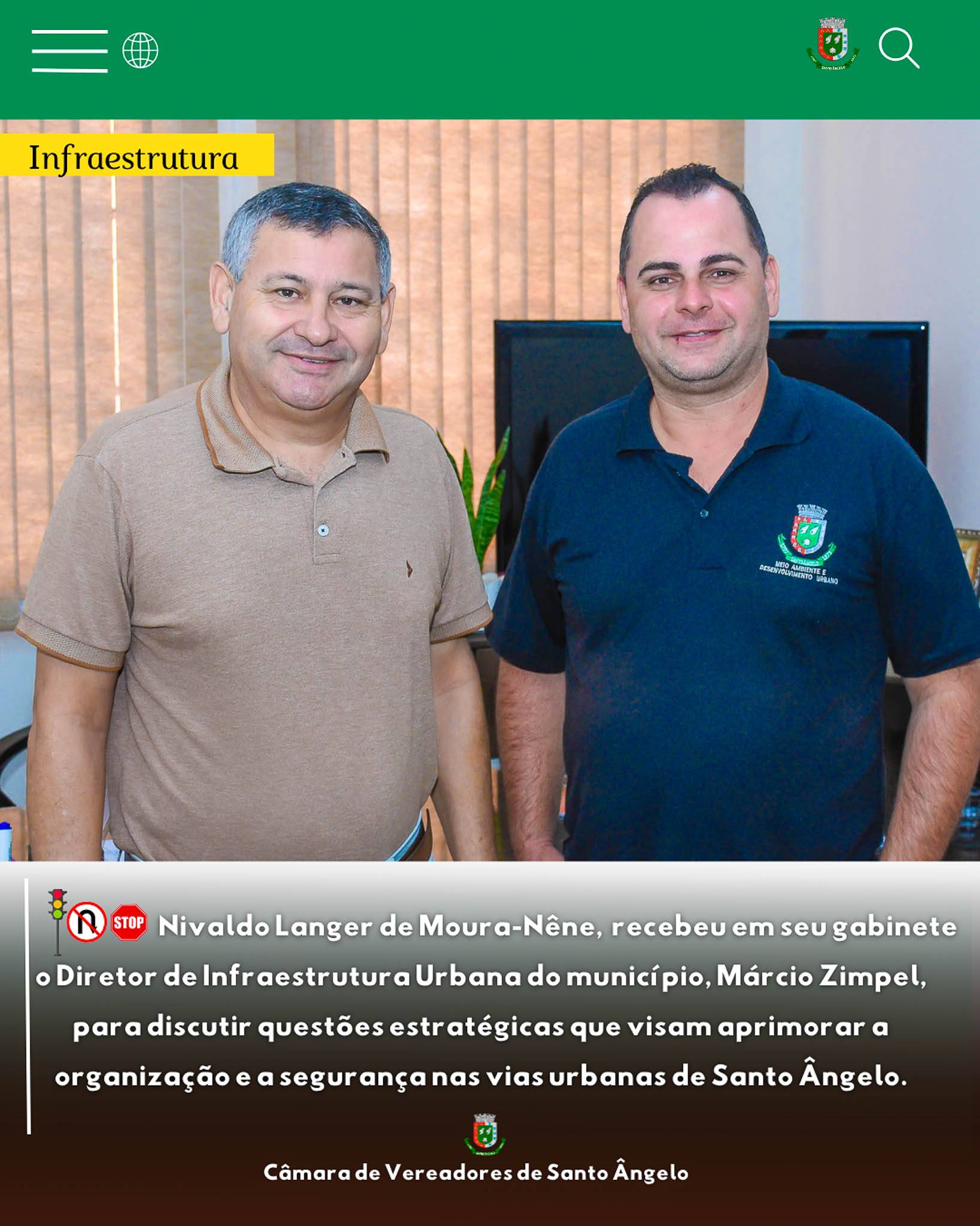  Infraestrutura Urbana em pauta com a visita de Marcio Zimpel ao Gabinete da Presidência