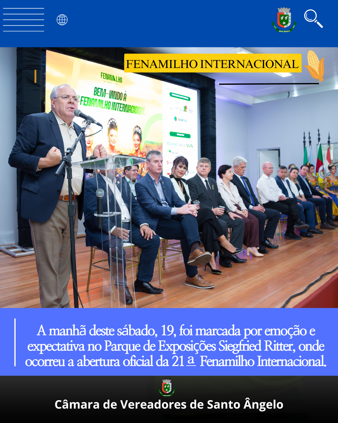 Aberta oficialmente a 21ª Fenamilho Internacional