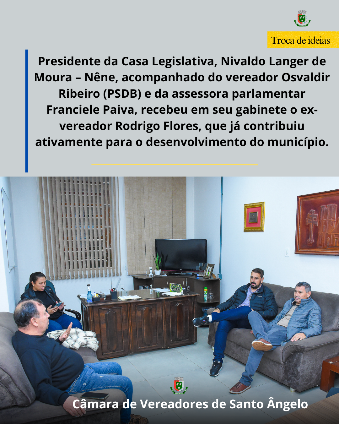 Ex-Vereador Rodrigo Flores visita o Legislativo