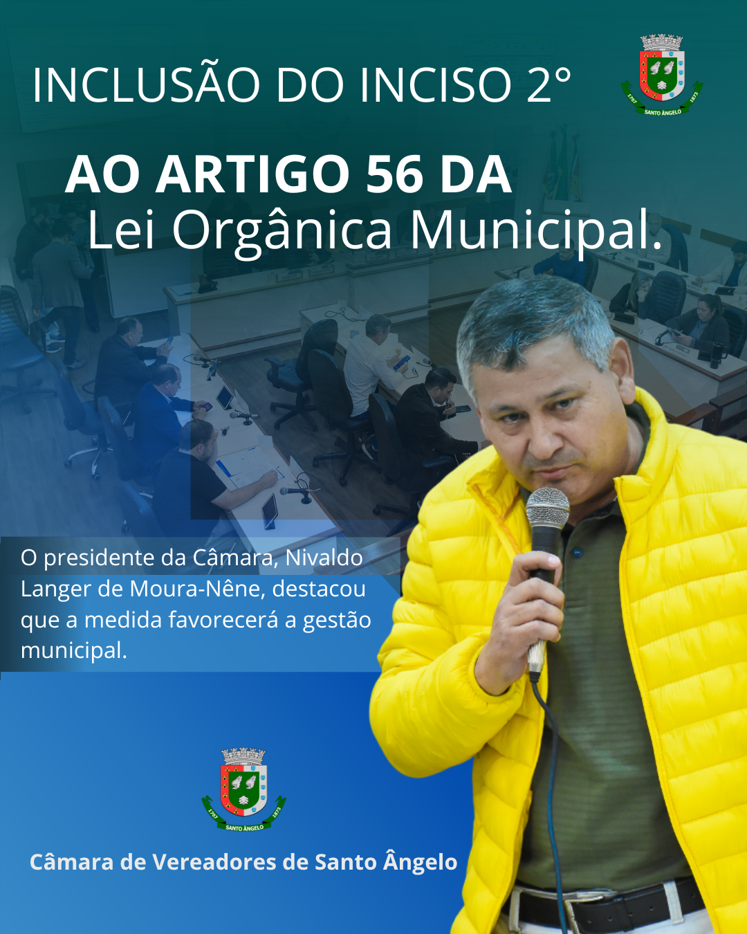 Legislativo aprova inclusão do inciso 2º ao artigo 56 da Lei Orgânica Municipal