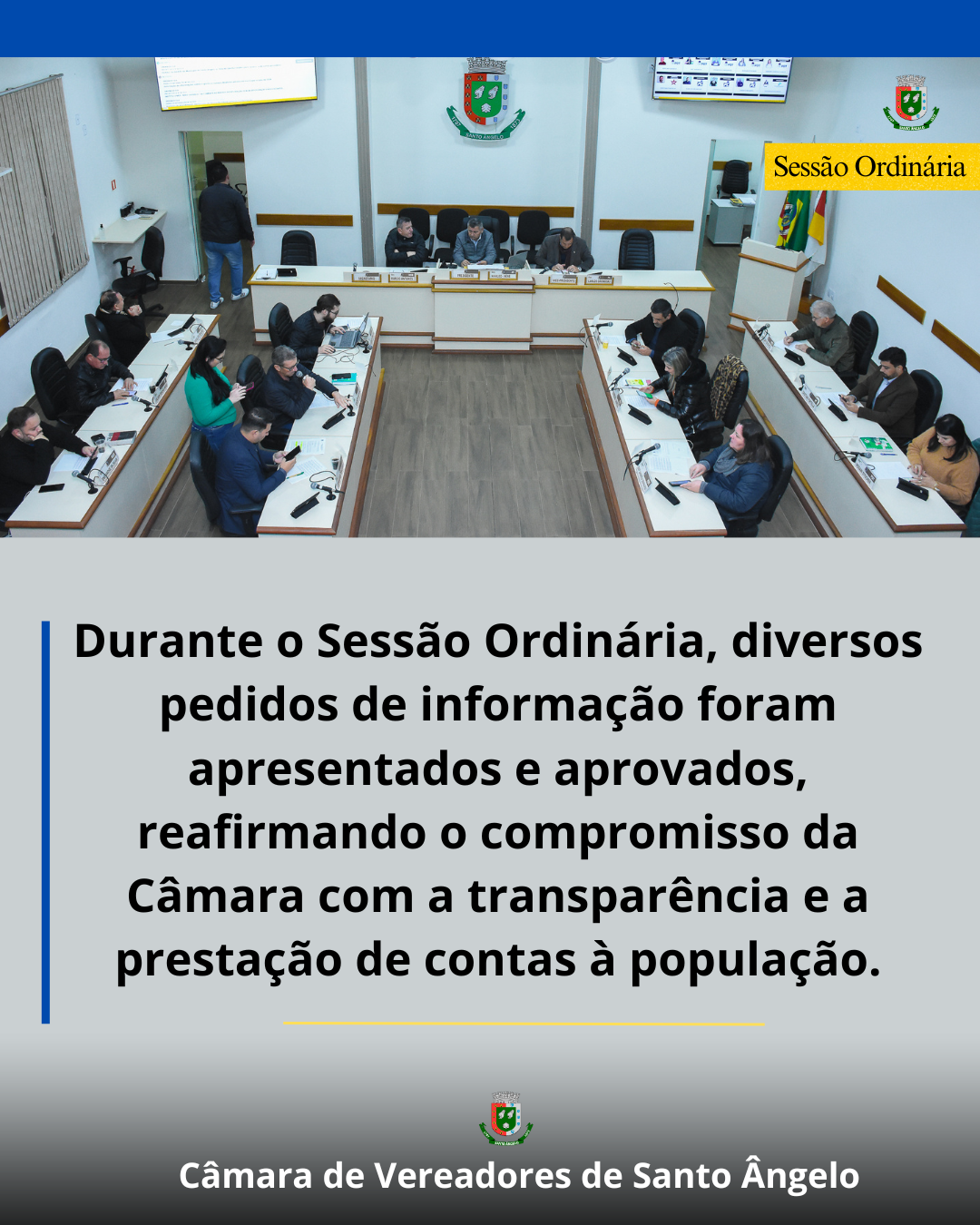Aprovados diversos pedidos de informação reafirmando o compromisso da Câmara com a prestação de contas à população