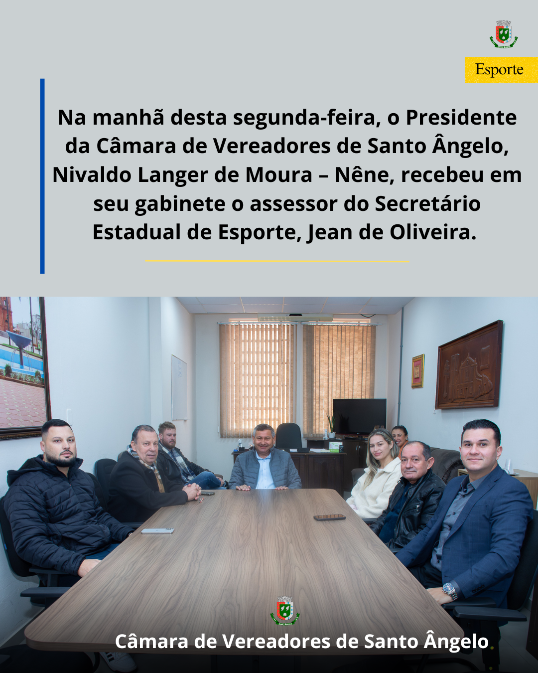 Infraestrutura e realização de projetos estiveram em pauta durante reunião com representante da Secretaria Estadual de esporte