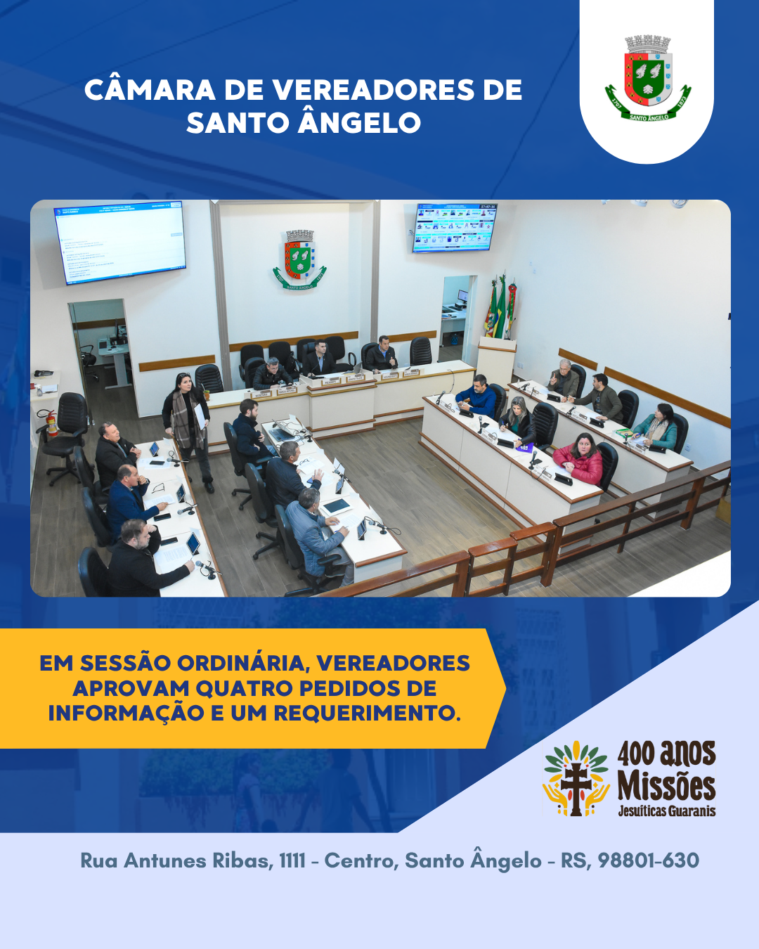 Quatro pedidos de informação e um requerimento são aprovados pelo Legislativo