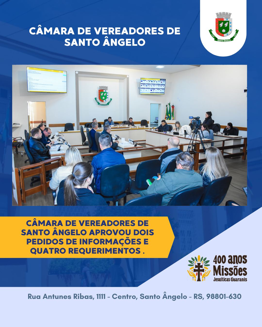 Aprovados dois pedidos de informações e quatro requerimentos durante Sessão Ordinária