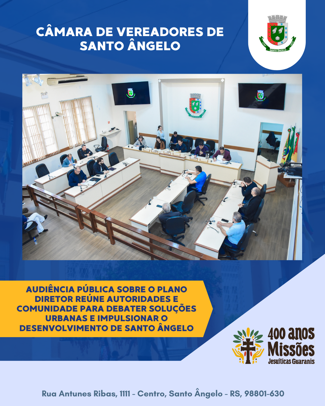 Plano Diretor é debatido em audiência pública com participação técnica e comunitária