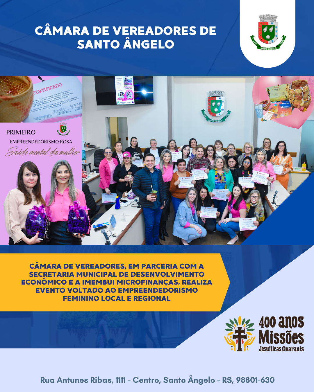 Legislativo realiza primeira edição do Empreendedorismo Rosa e valoriza mulheres empreendedoras
