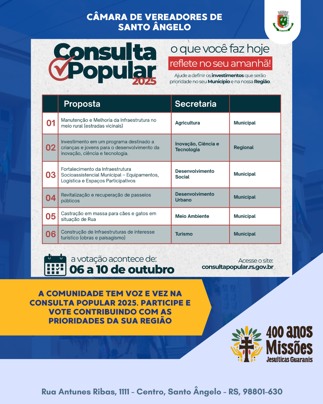 Legislativo apoia estratégias para Consulta Popular 2025