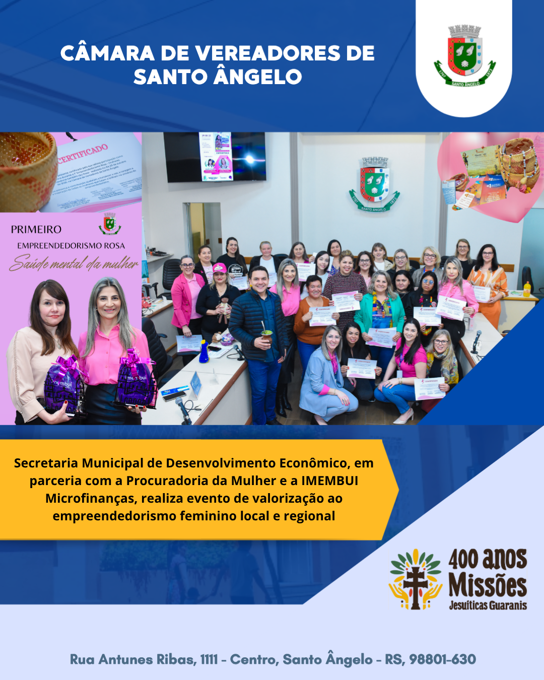 Secretaria de Desenvolvimento Procuradoria da Mulher e IMEMBUI realizam evento de fortalecimento ao empreendedorismo feminino