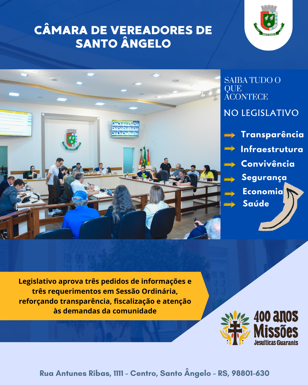 Legislativo aprova pedidos de informações e requerimentos fortalecendo transparência e atenção às demandas comunitárias