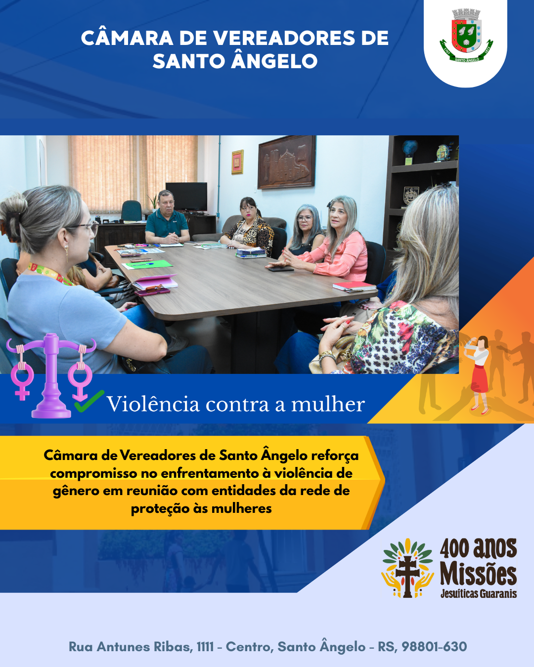 Câmara reforça compromisso contra violência de gênero em reunião