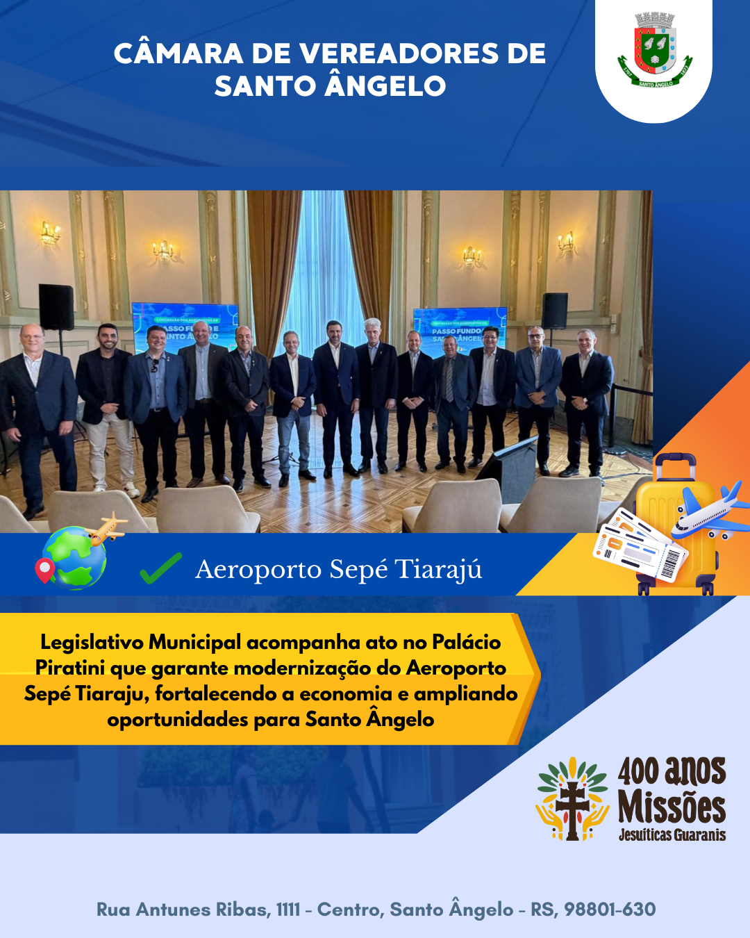 Legislativo participa de ato histórico para modernização do aeroporto regional