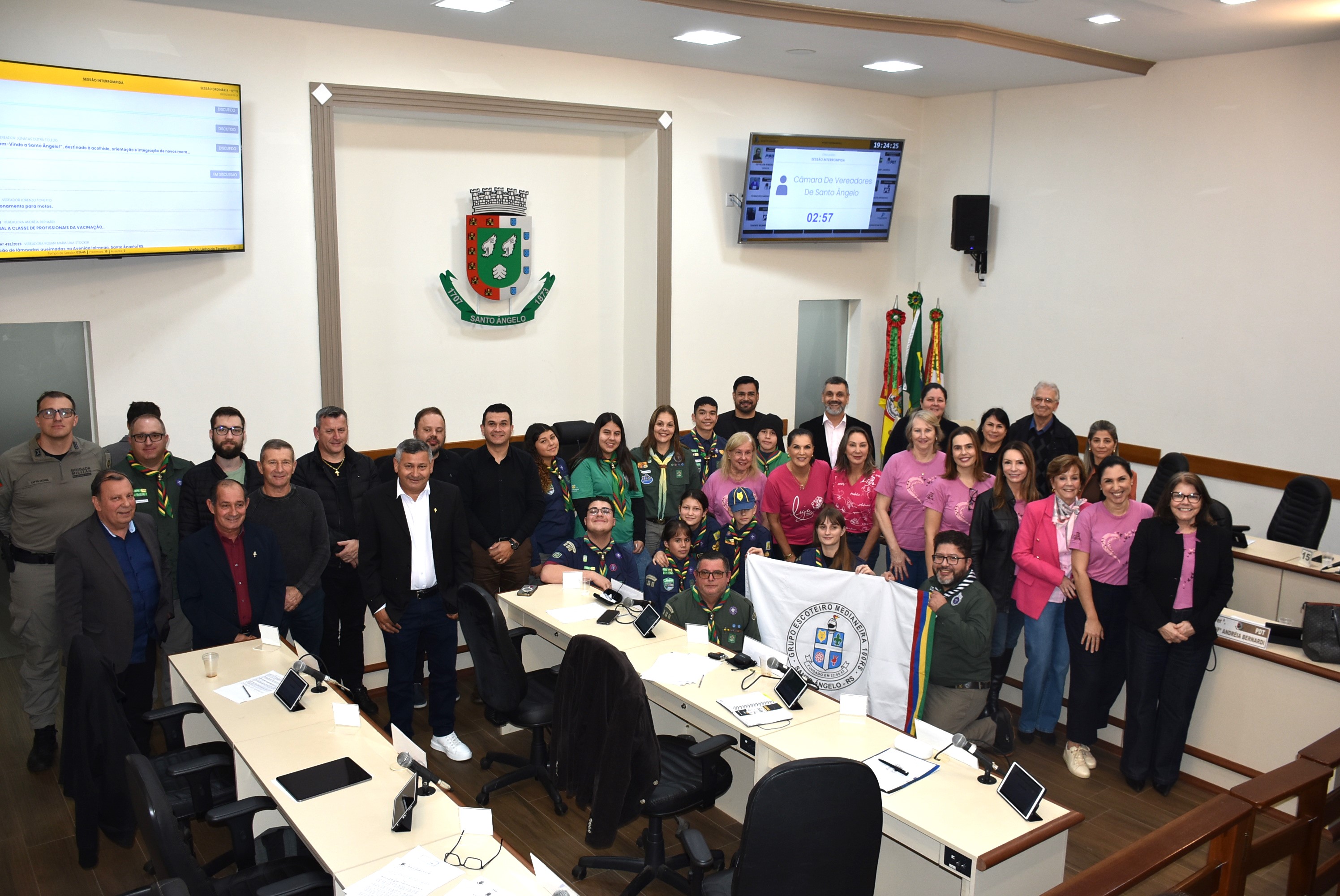 Câmara de Santo Ângelo Homenageia Grupo Escoteiro Medianeira pelo trabalho comunitário