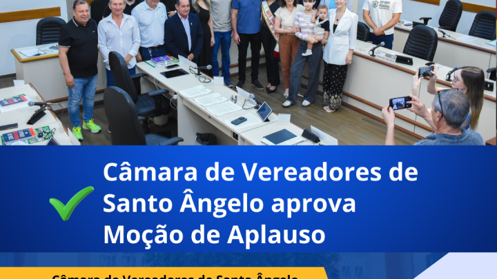 C&acirc;mara de Vereadores de Santo &Acirc;ngelo reconhece Isadora Andres com Mo&ccedil;&atilde;o de Aplauso por conquistas estaduais