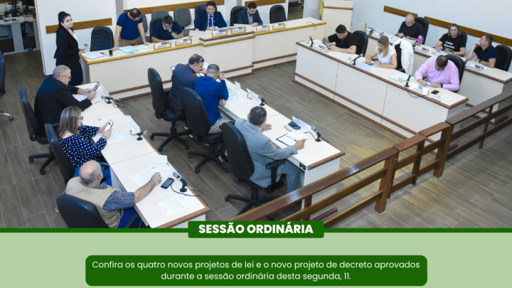 Saiba mais sobre os Projetos de Lei e de Decreto Aprovados na &uacute;ltima segunda-feira