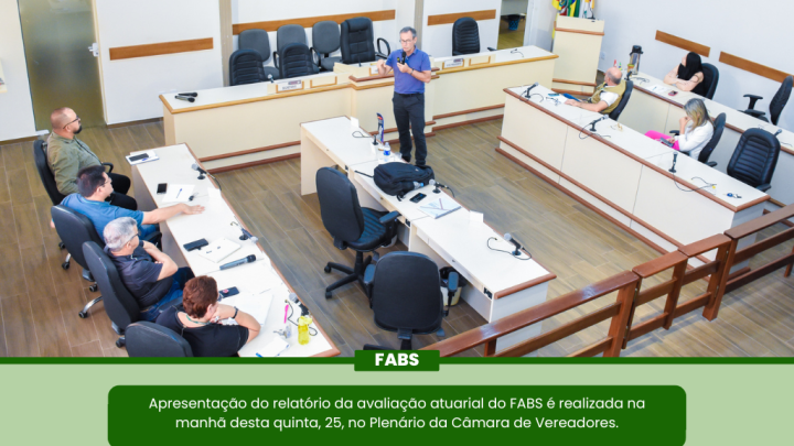   Realizada a apresenta&ccedil;&atilde;o do relat&oacute;rio da avalia&ccedil;&atilde;o atuarial do FABS no Plen&aacute;rio da C&acirc;mara de Vereadores