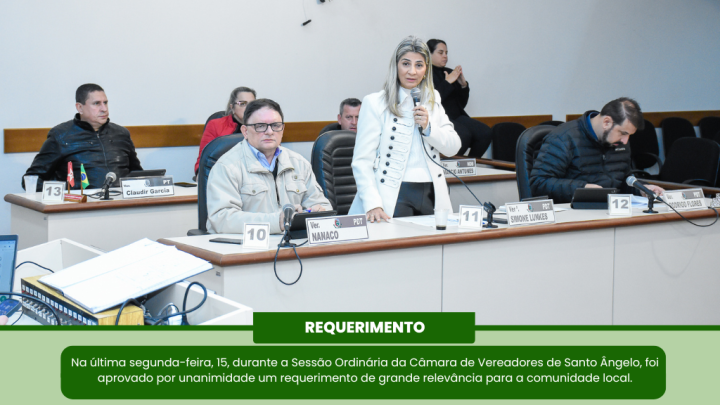 Legislativo aprova requerimento