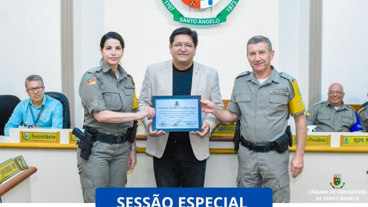 Sess&atilde;o Especial do Legislativo marca os 22 anos do policiamento rodovi&aacute;rio da Brigada Militar de Santo &Acirc;ngelo