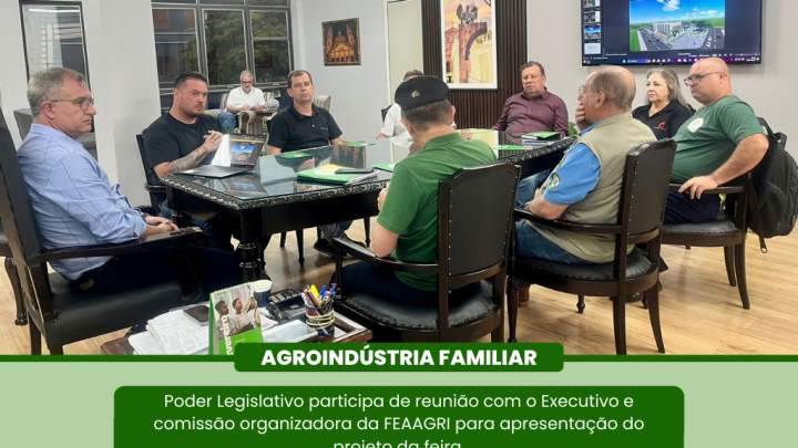  Com a presen&ccedil;a do Legislativo Municipal comiss&atilde;o organizadora da FEAAGRI apresentou ao Executivo o formato  de trabalho