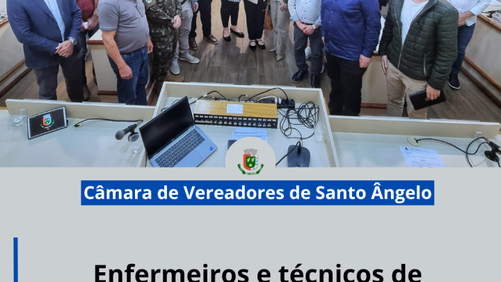 Enfermeiros e t&eacute;cnicos de enfermagem foram homenageados durante sess&atilde;o especial
