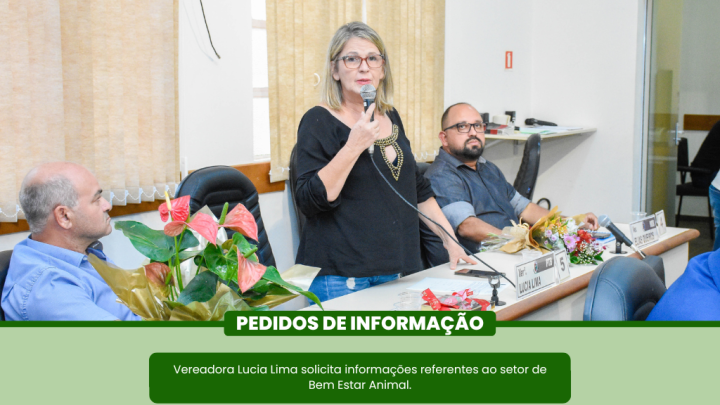 Vereadora faz Pedido de Informa&ccedil;&atilde;o referente ao setor de Bem Estar Animal