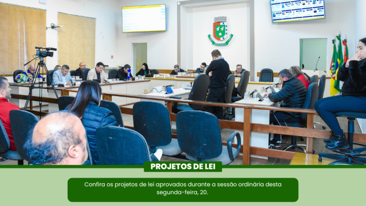Legislativo aprova cinco novos Projetos de Lei 