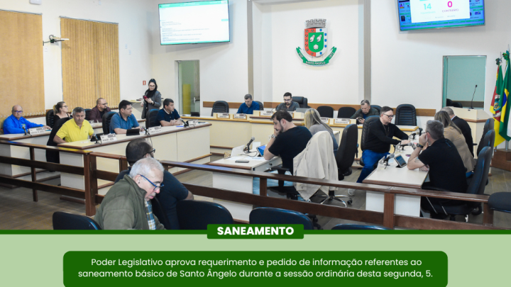 Saneamento foi o assunto em pauta durante a Sess&atilde;o da &uacute;ltima segunda-feira