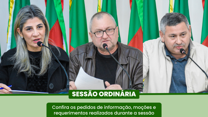 Confira as mo&ccedil;&otilde;es requerimentos e pedidos de informa&ccedil;&atilde;o que estiveram em pauta na &uacute;ltima segunda-feira