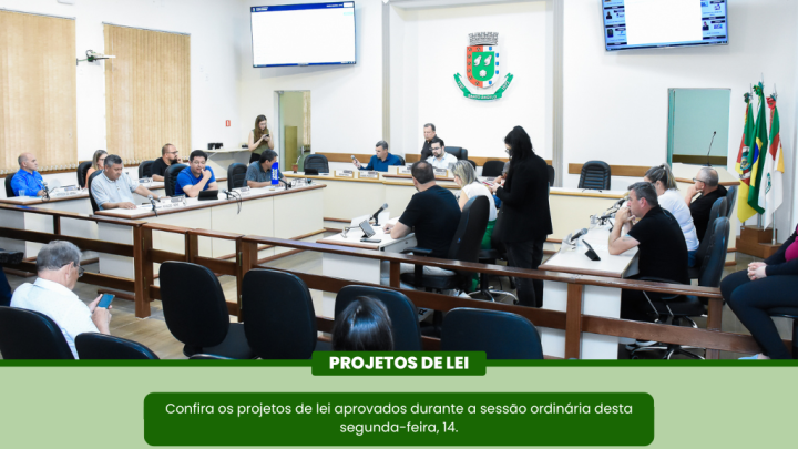 Aprovados dois novos Projetos de Lei pelo Legislativo