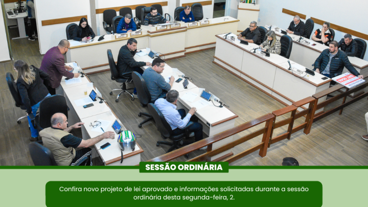 Projeto de lei e pedidos de informa&ccedil;&atilde;o s&atilde;o aprovados durante Sess&atilde;o Ordin&aacute;ria
