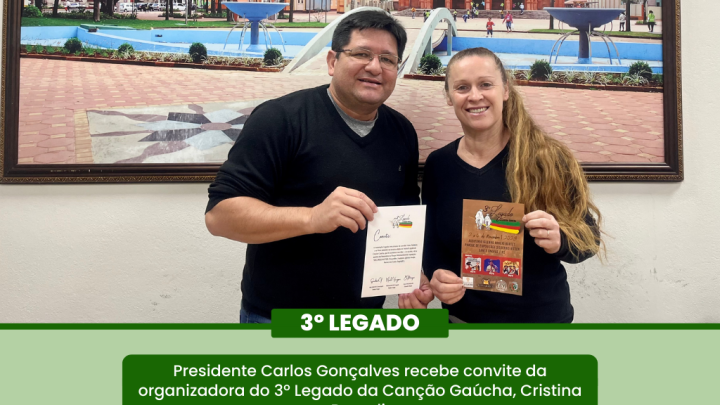 Legislativo santo-angelense recebe convite para o 3&ordm; Legado da Can&ccedil;&atilde;o Ga&uacute;cha