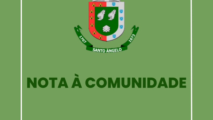 Nota &agrave; comunidade