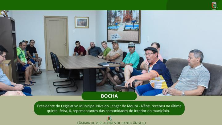 Comunidades do Interior visitam o legislativo para tratar do Campeonato Municipal de bocha