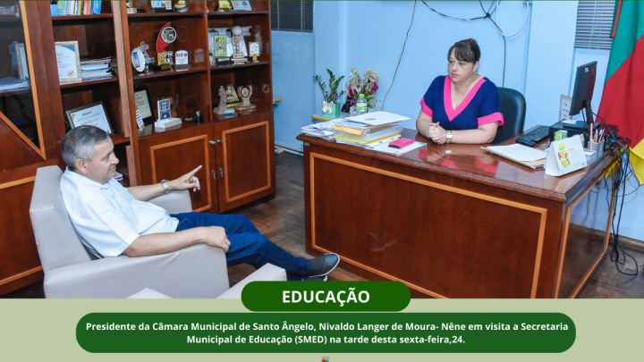 Chefe do Legislativo realiza visita a Secretaria Municipal de Educa&ccedil;&atilde;o