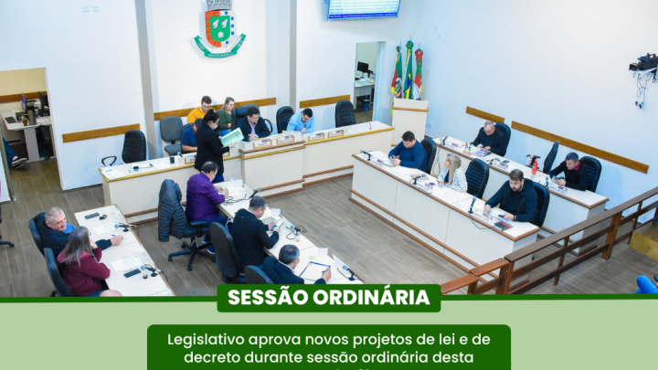 Confira os projetos de lei apresentados e aprovados na Sess&atilde;o Ordin&aacute;ria da &uacute;ltima segunda-feira