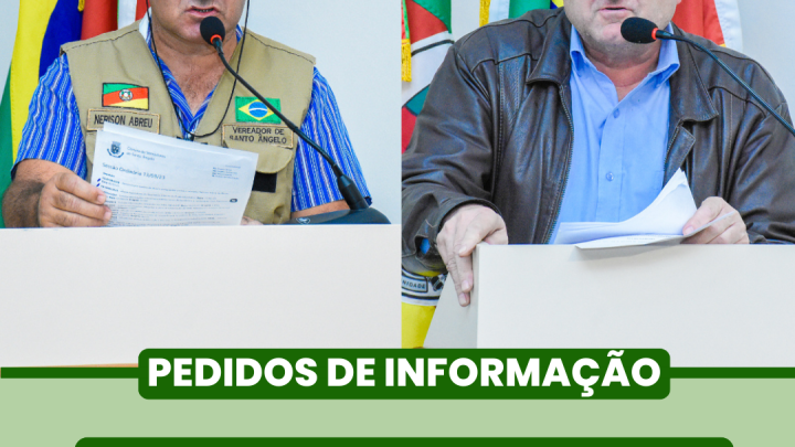 Veja os pedidos de informa&ccedil;&atilde;o aprovados na Sess&atilde;o Ordin&aacute;ria da &uacute;ltima segunda-feira