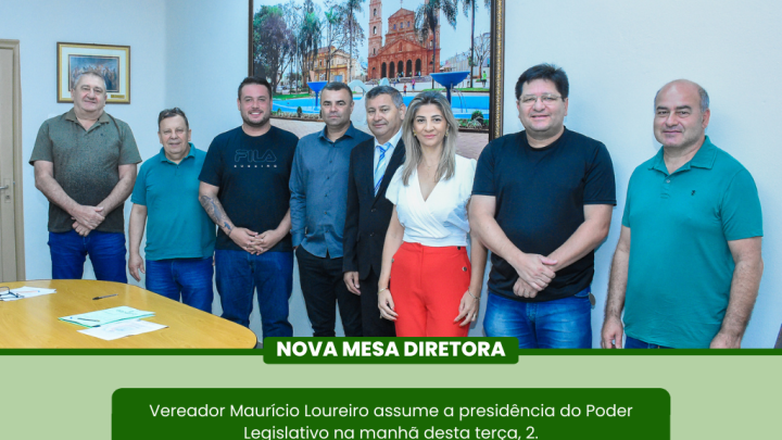  Vereador Maur&iacute;cio Loureiro (PDT) assumiu a Presid&ecirc;ncia da C&acirc;mara na manh&atilde; desta ter&ccedil;a-feira