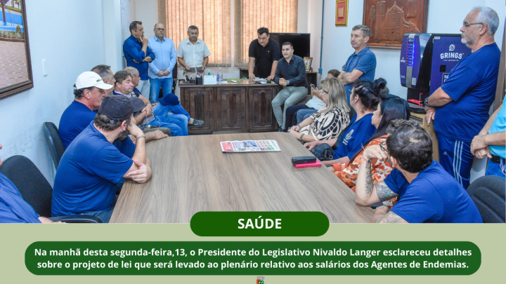  Agentes de combate &agrave;s endemias s&atilde;o recebidos no gabinete da Presid&ecirc;ncia do Legislativo 