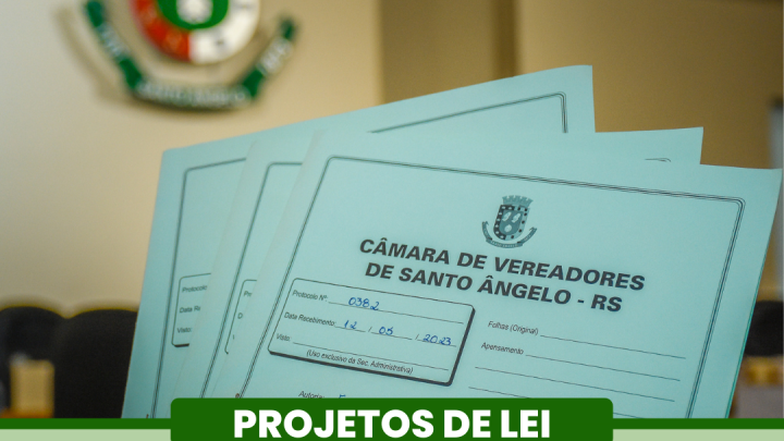 Veja os Projetos de Lei apresentados esta semana no Legislativo