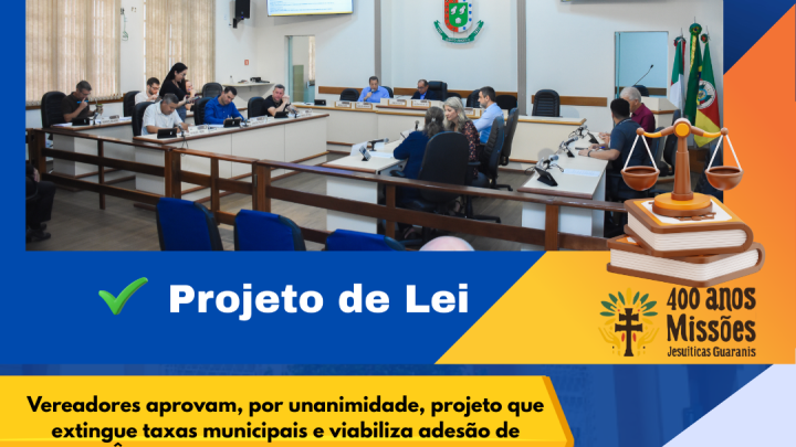 Vereadores aprovam projeto que extingue taxas e incentiva empreendedorismo