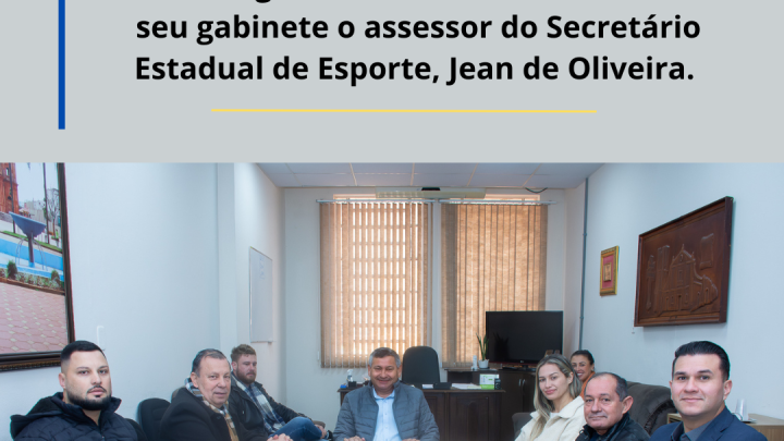 Infraestrutura e realiza&ccedil;&atilde;o de projetos estiveram em pauta durante reuni&atilde;o com representante da Secretaria Estadual de esporte