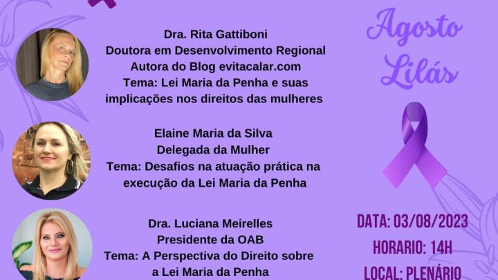  Procuradoria da Mulher, convida para o semin&aacute;rio &ldquo;Uma vida sem viol&ecirc;ncia &eacute; um direito das mulheres&rdquo;