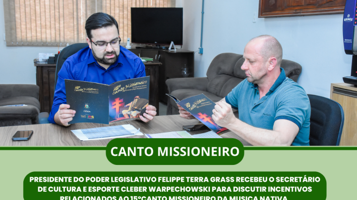 Economia no Legislativo em 2024 garante apoio ao 15&ordm; Canto Missioneiro